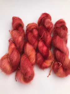 2ply Silk / Mohair 'Toffee Apple’